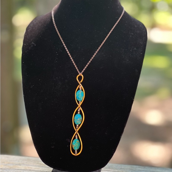 Copper Turquoise magnesite necklace - Picture 1 of 1